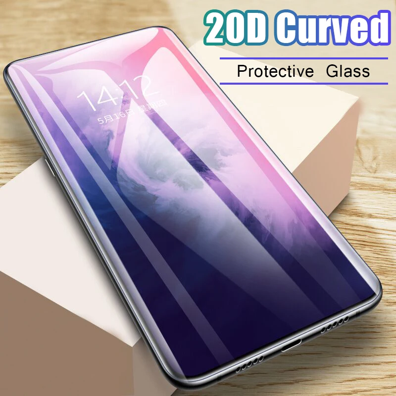 

20D Curved Full Protective Glass On The For Oneplus 7 Pro 6t 5t Screen Protector Film For Oneplus 5 6 7 Pro Tempered Glass Cover