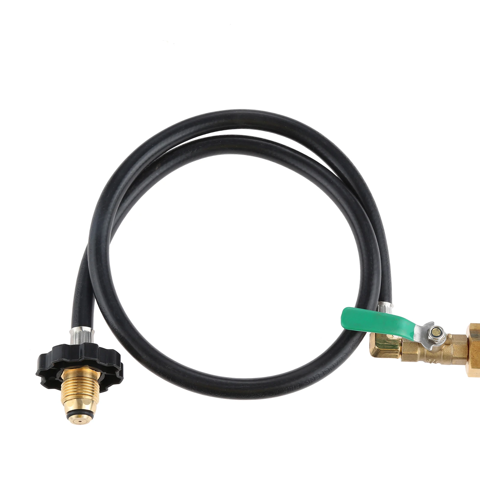 

1set Propane Refill Adapter Hose for 1 LB Gas Bottle 35.5" Long with ON/Off Control Valve POL female thread Inlet Old Tank Stove