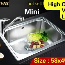 Домашняя Высококачественная мойка для овощей, роскошная кухонная раковина с одним лотком, 304 нержавеющая сталь 580x450 мм