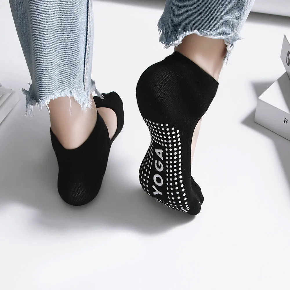 1 пара Новое поступление нескользящие носки с открытой спинкой силиконовые