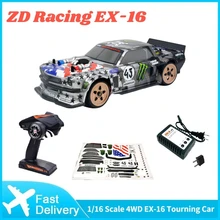 

ZD 1/16 EX-16 Racing RC Cars 4WD 2.4GHZ Transmitter 4-Channel Radio Remote Control Distance 400m Brushless Motor Tourning Car