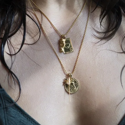 

Ace of Hearts Poker Necklace Stereo Playing Cards Rose Gold Plated 18K Gold