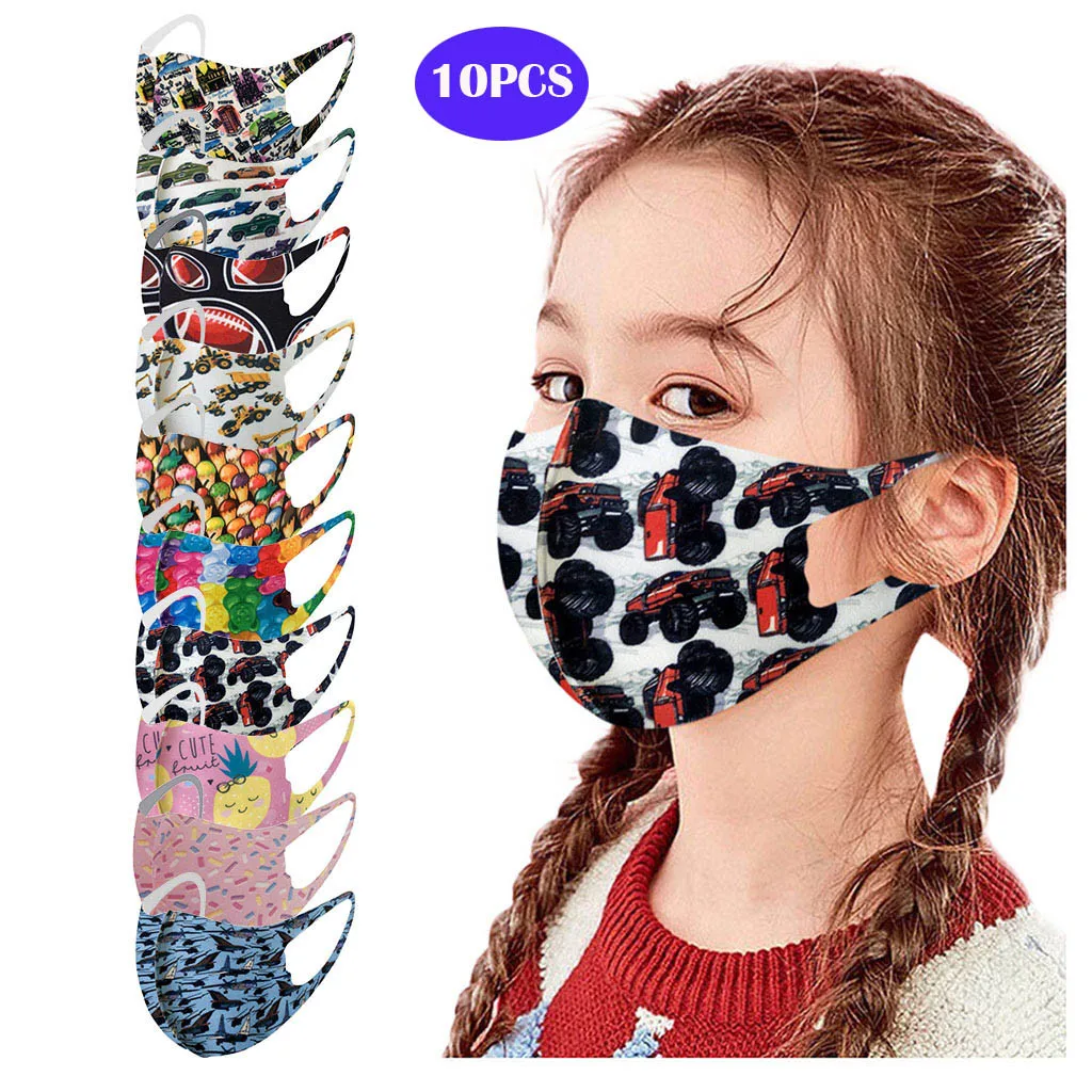 10 шт. многоразовые моющиеся маски для детей | Тематическая одежда и униформа