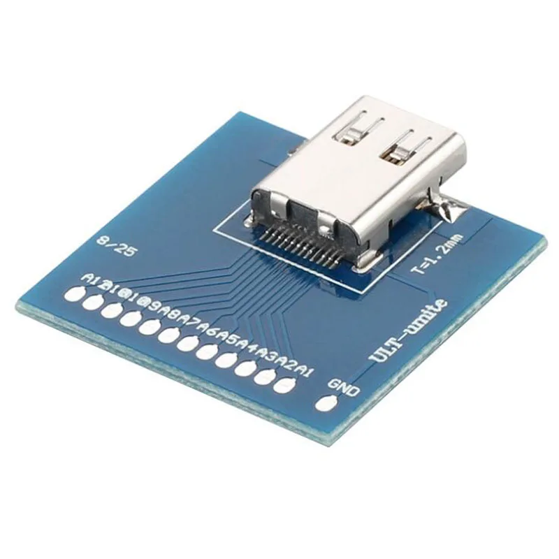 2 шт./лот USB3.1 Тип c тестовая Розетка Кабель для передачи данных тестовая плата количество встроек и абсорбций> 10000 раз