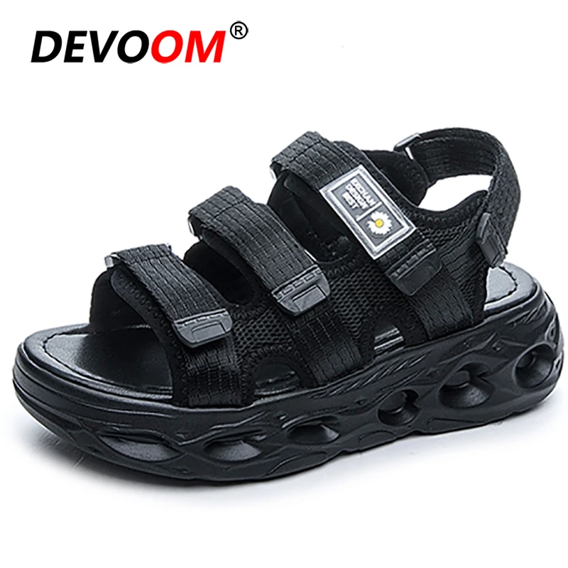 black outdoor sandals