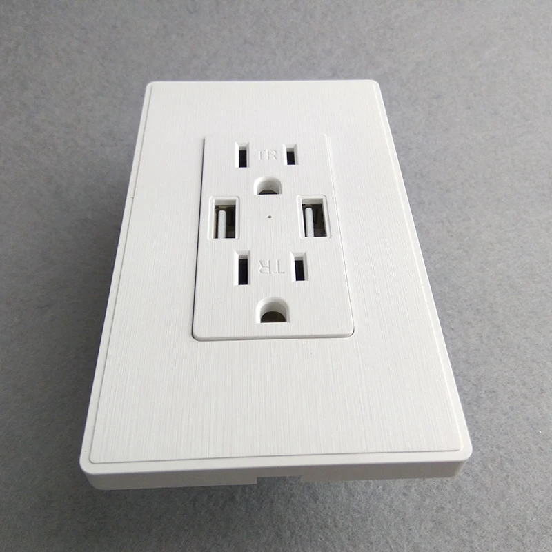 Двойной удлинитель с USB настенная розетка питания розетка с USB штепсельная вилка DC 5V 2.4A 1 вилка США