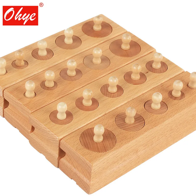 

Wooden Building Blocks Home Edition Socket Cylinder Children Sensory Early Education Montessori Teaching Aids Educational Scient