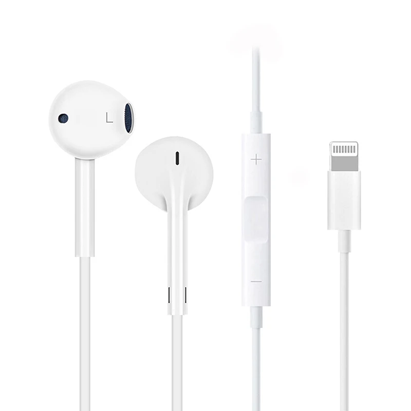 Освещение порт Bluetooth наушники в ухо для iPhone X XS Max 8 7 наушники с микрофоном ушной телефон