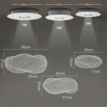

Nordic Modern Light Led Iron Chandeliers Lustre Luminaire Pendant Lamps Led Chip Lighting Fixtures Cloud Suspension Hanging Lamp