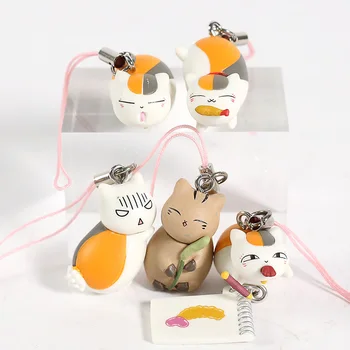 

Natsume Yuujinchou Nyanko Sensei Madara Mini Pendants Figures Toys Dolls 5pcs/set