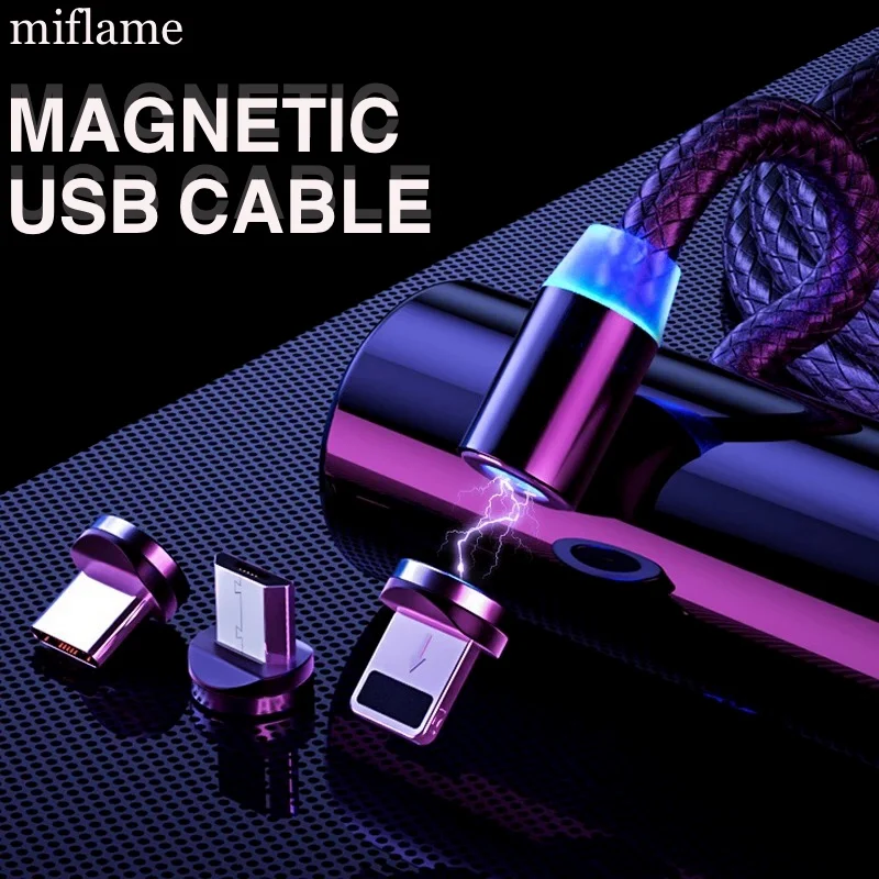 Магнитный кабель USB для быстрой зарядки Micro iPhone huawei samsung type C магнитное зарядное