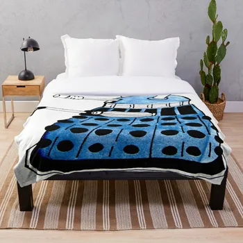 

Blue Darlek Throw Blanket Soft Sherpa Blanket Bed Sheet Single Knee Blanket Office Nap Blanket