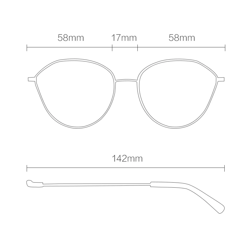 cat eye light gold xiaomi TS Nylon Polarized Sunglasses Cat eye/geometric glasses UV400 Fashionable unisex anti-Glare 24g light comfortable - Цвет: cat eye light gold
