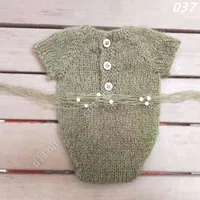 Newborn Photography Props Newborn Headband & Pants skirt Bodysuit Hand-woven 2