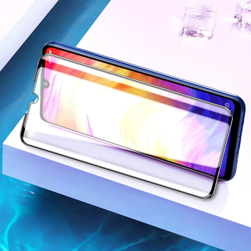 9D 2 in 1 Screen Protector Tempered Glass Film Full Cover for Xiaomi Redmi 8 7 3