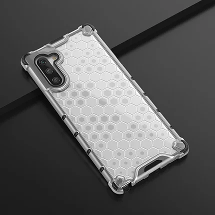 Transparent White Сверхпрочный защитный чехол, сотовый Чехол, двойная защита PC+ TPU чехол для samsung Galaxy Note 10 10PLUS S10 A50 A70 - Цвет: Transparent White