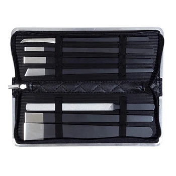 

Professional Manicure Pedicure Set - 7 Piece Stainless Steel Nail Care Mani Pedi Kit With Leather Travel Case