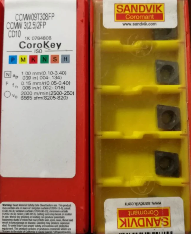 5 шт. вставки карбида CCMW09T308FP CD10