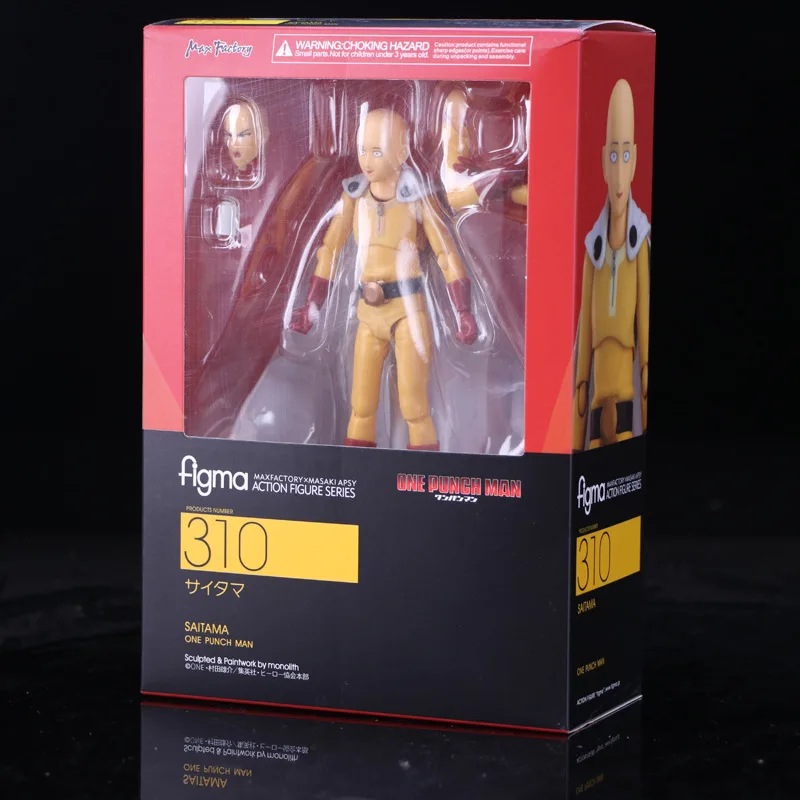 Anime Figma 310# One Punch Man Saitama PVC Action Figure Model Toy New In Box