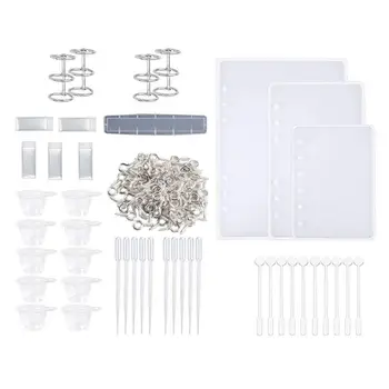 

144pcs Resin Casting Molds for Notebook Cover Disposable Gloves for Jewelry DIY