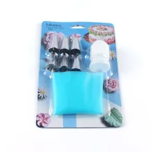 Глава 6 носик для украшения набор средний Нержавеющая сталь рот труб устройство и адаптер 12-дюймовый украшения чехол хлебобулочные прибор