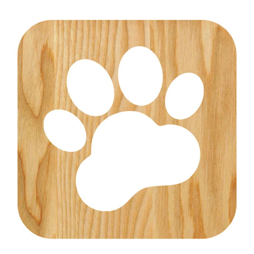 Горячий светодиодный светильник в форме собачьей лапы, резьба по дереву, выдолбленная настольная лампа для спальни, ночной Светильник FQ-ing - Цвет: A