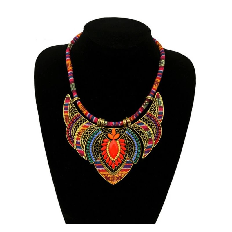Gargantilla de Torque con babero collar Tribal indio, africano, egipcio, bohemio, X4YA|Collares colgantes| - AliExpress