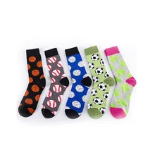 Autumn 100% Cotton Sport Socks for Men Wholesale  Jacquard Custom Fashion Socks