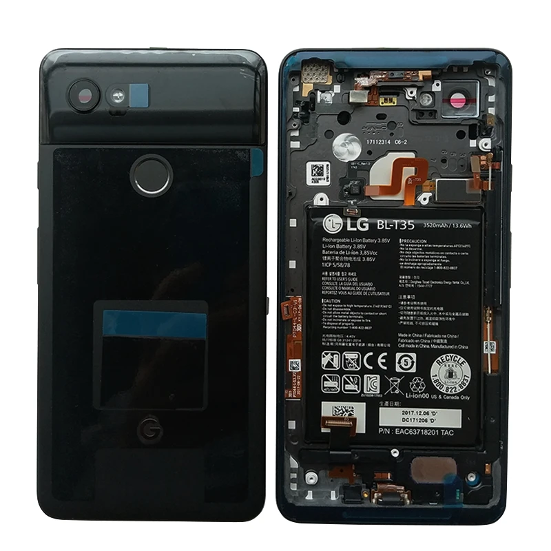 Для htc Google Pixel 2XL 6," металлический задний корпус крышка батареи задняя крышка с батареей+ мелкие детали