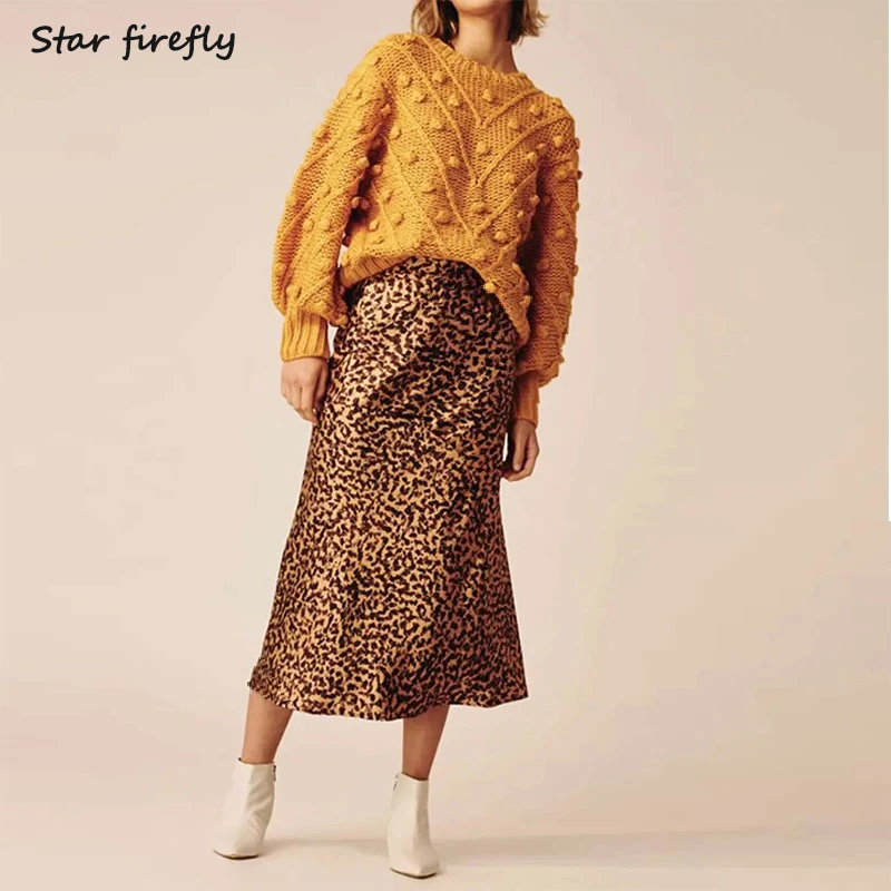 

Star firefly Lantern Sleeve Loose Large Size Sweater Female 2019 Autumn Winter Handmade Crochet Fluffy Lazy Sweater Women
