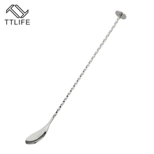 TTLIFE Нержавеющая Сталь Резьбовой стержень ложечка для коктейля кофе Коктейль Мохито вино ложки барная посуда инструменты бармена аксессуары