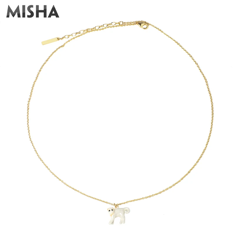 MISHA Модные Ювелирные наборы для женщин ручной работы эмалированная глазурь красивое колье с котом серьги Ювелирные наборы для девушек подарки для дам