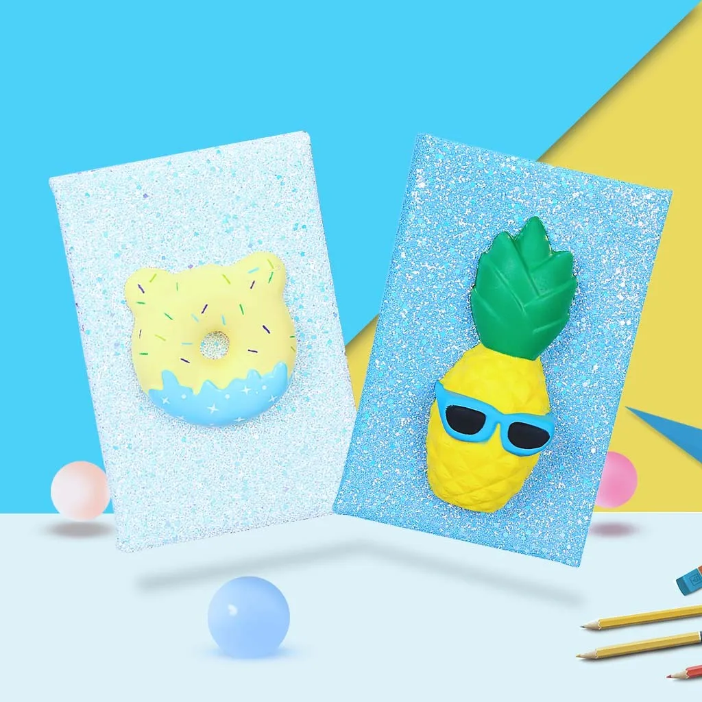

toys for children Slow Reboun d Notebook, 3D Cartoon, A5 Sequin Diary, Portable Diary Notepad home decor