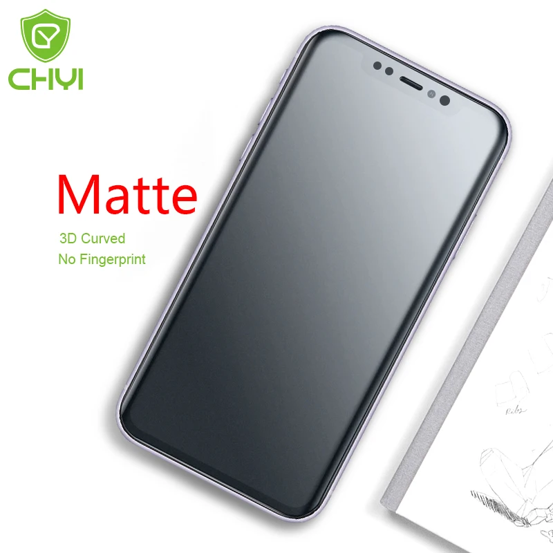 CHYI матовая пленка без отпечатков пальцев для iphone 11Pro Max 3D изогнутая защитная пленка матовая пленка для iphone XR X XS MAX