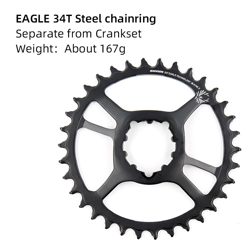 SRAM　GX Eagle クランクセット　34t Sram-マウンテンバイク用のEagleクランクセット,チェーン