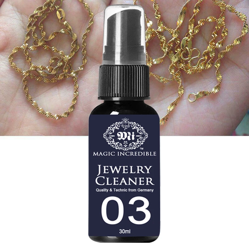 30ml Jewelry Cleaner Ring Care Washing Fluid Multi-Function Purpose Cleaner Metal Gemstone Jewelry Cleaning Spray