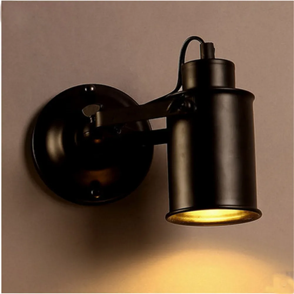 American Retro LED Wall Lamp Loft Style Adjust Sconce Wall Lights Black Rust Iron Light Home Decor Lighting Vintage Luminaire (15)