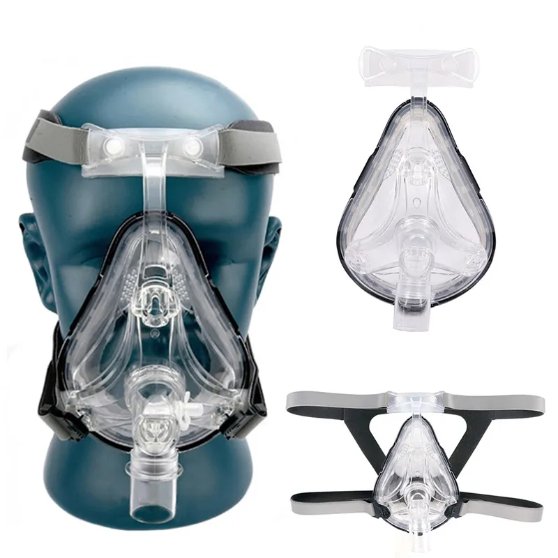 Маска для лица FM1 CPAP Auto BiPAP Mask с бесплатными Головными Уборами белая S M L апноэ во