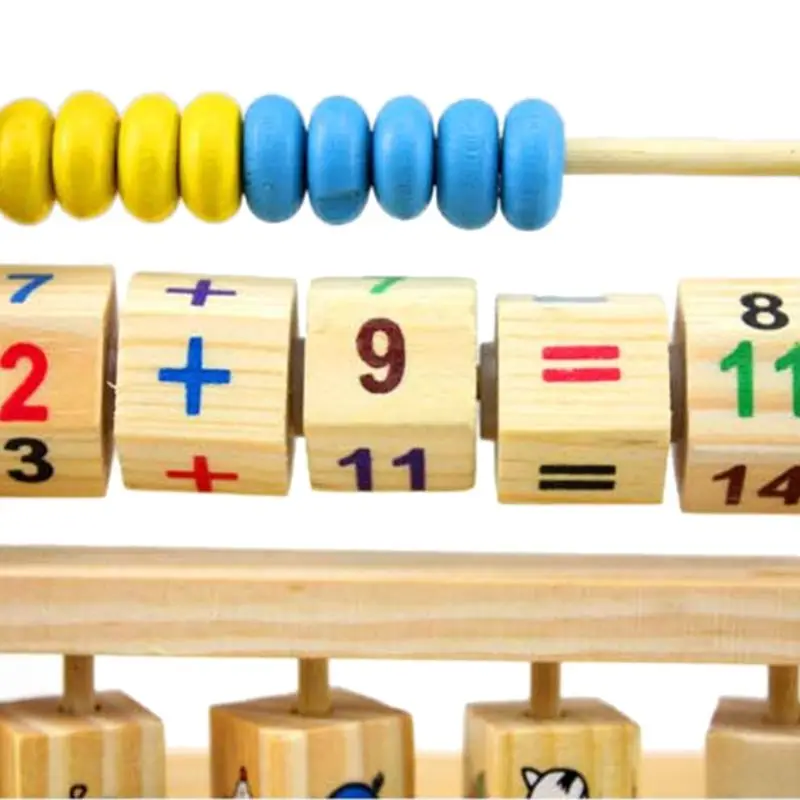 Деревянный Abacus обучающая подставка для детей счетная познавательная доска детская развивающая математическая игрушка