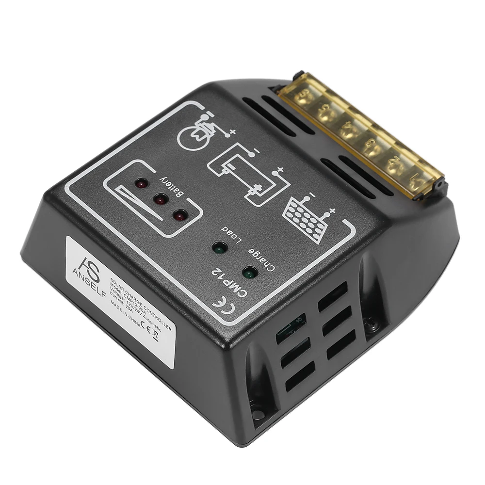10A/20A блок управления установкой на солнечной батарее 12 V/24 V солнечный регулятор обязанности регулятор зарядки для Панели солнечные Батарея защита от перегрузки