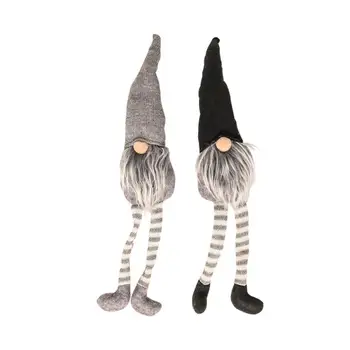 

Knitted Sitting Tomte Christmas Gnome Doll Decorations Tabletop Santa Figurines Ornaments Holiday Present
