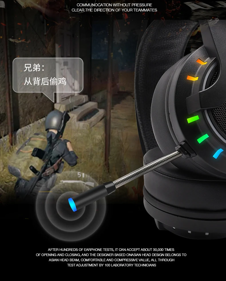 PUBG RGB Backlight Gaming Headset For Xbox One PC PS4 PS3 Laptop PC USB Port Stereo Noise Cancelling EarPhones Headphones