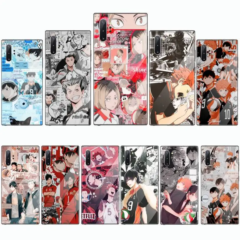 

Haikyuu anime poster Phone Case Tempered glass For Samsung S6 S7 edge S8 S9 S10 e plus note8 9 10 pro