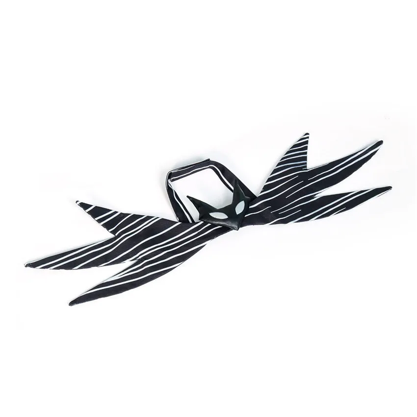 Takerlama 1pcs Jack Bow Tie Big Black Stripe Necktie Christmas Halloween Cosplay Props neck tie,anime necktie,cosplay necktie,anime tie