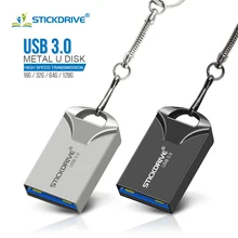 Super mini usb 3.0 metal usb Flash drive 16gb 32gb 64gb 128GB high speed pendrive u disk usb stick with key chain Flash Drive