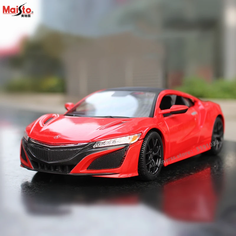 Гоночная модель автомобиля Maisto 1:24 Acura 2018 ACURA NSX из сплава коллекция украшений