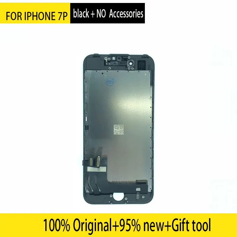 For 7P Black Для iPhone 6 6S 7 Plus ЖК-дисплей с 3D силы кодирующий преобразователь сенсорного экрана в сборе для iPhone 6 6P 7 Дисплей без битых пикселей - Цвет: For 7P Black