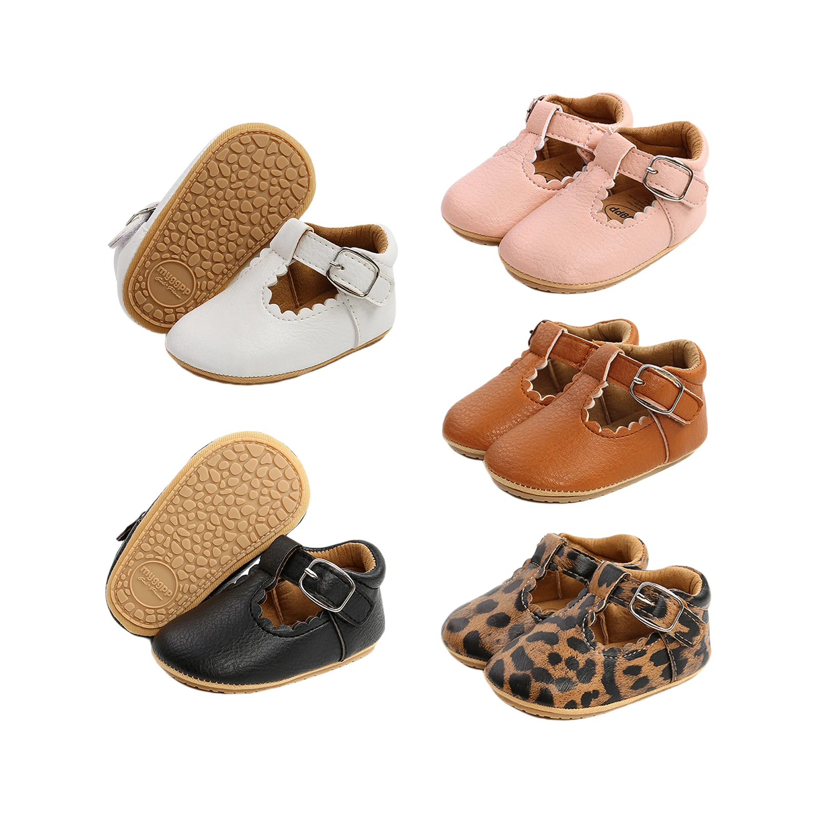 Spring Infants Baby Girl Leather Shoes Anti-Slip Ruffle Hem Gift Sneaker Shoes baby shoes