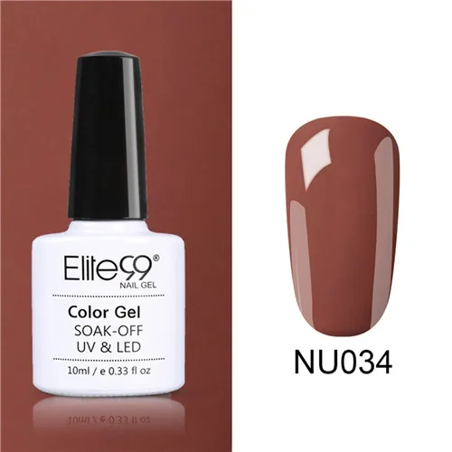 034 Elite99 Гель-лак Набор UV Vernis Полупостоянный праймер верхнее покрытие 10 мл телесный гель лак для ногтей, маникюр гель лак PolishesNails - Цвет: 034