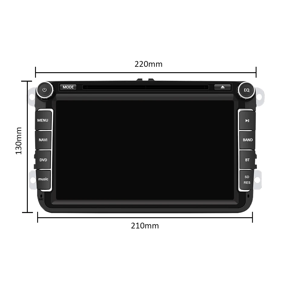 Top 8 Core 4G RAM 64G Android 9.0 2 DIN Car dvd Player GPS for VW/GOLF 5 6/Polo/Passat/CC/B6/B7/Skoda/SEAT/Leon car radio Multimedia 5